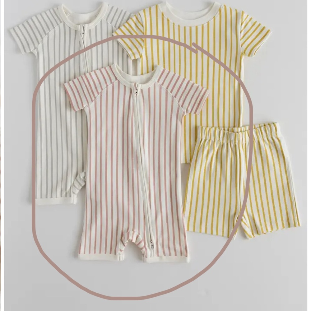 Stripes Away Pehr Organic Cotton Romper, NWOT, 3-6mo